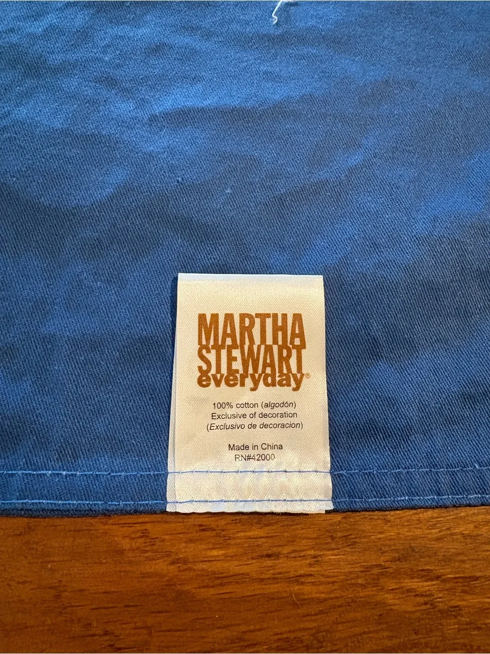 Martha Stewart Navy and Cream Floral Border Placemats - Set of 6